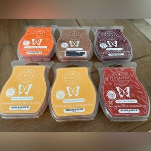 6 Scentsy Tropical and Cherry Wax Bar Collection